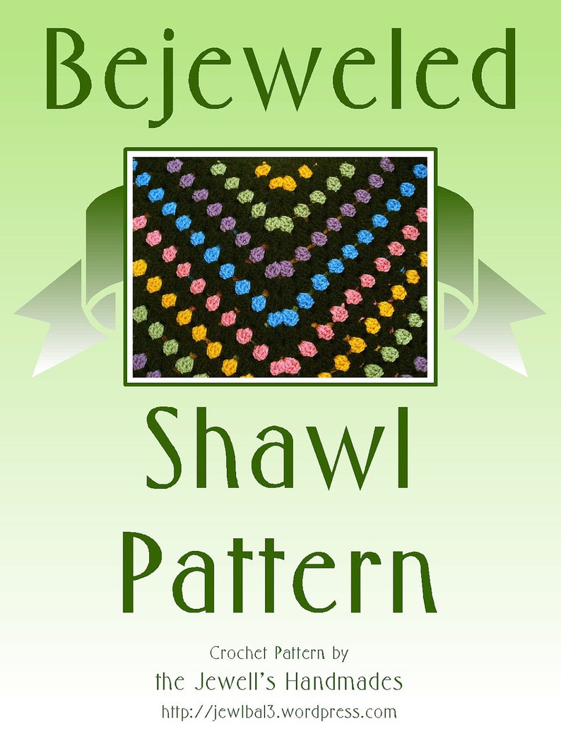 PDF Pattern Crocheted Shawl -- BEJEWELED SHAWL - Etsy