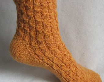 PDF Sock Pattern, Amber Waves Sock Pattern, cable sock design