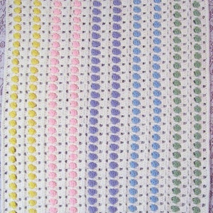 PDF Pattern Crocheted Baby Afghan, CANDY BUTTONS Baby Afghan Blanket Pattern image 3