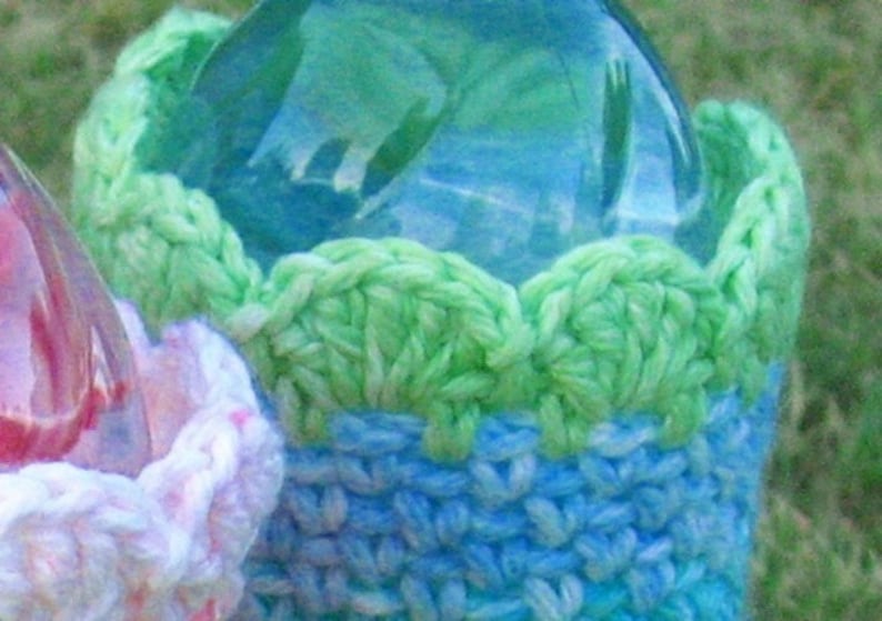 PDF Pattern Crocheted Water Bottle Cozy, Cover, CUSTOMIZE to fit your own bottle image 4