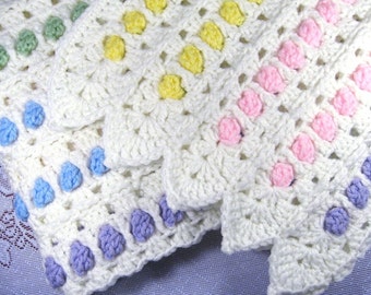 Patrón PDF Manta afgana para bebé tejida a crochet, patrón Manta afgana para bebé CANDY BUTTONS