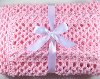 PDF Pattern Crocheted Baby Afghan, ROSEBUD LACE Baby Afghan Blanket pattern