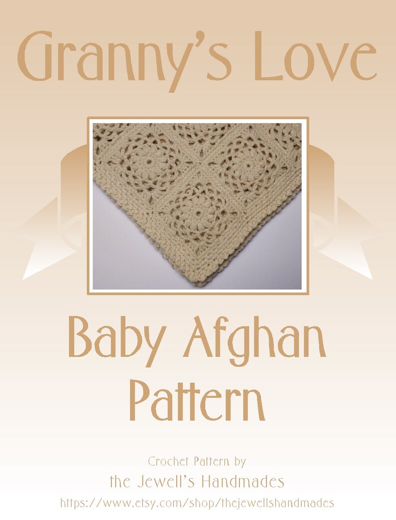 PDF Pattern Crocheted Baby Afghan, CAR SEAT Size and Newborn Size Blanket Granny's Love image 2