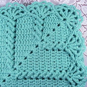 PDF Pattern Crocheted Baby Afghan, CAR SEAT Size and Newborn Size Blanket Granny Twist image 4