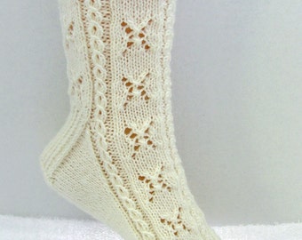 Knitting Sock Pattern, Lotsa Sugar Sock, lace and cable sock design, PDF