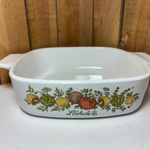 Vintage Corning Ware Spice of Life L’Echalote 1 Liter Casserole A-1-B No Lid