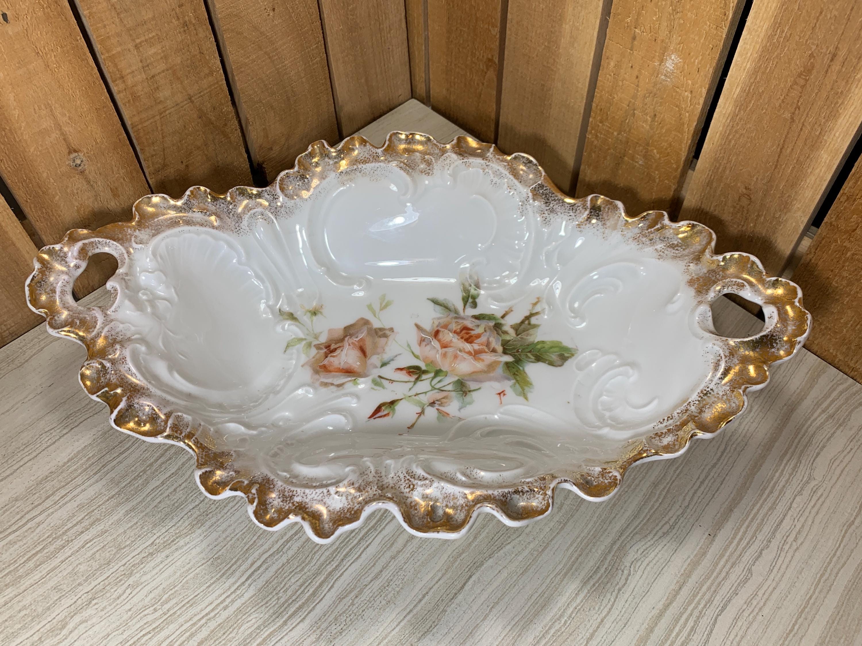 Weimar Porcelain アンティーク皿 Weimar Germany Porcelain Cup and Plate Antigue Vintage Plate