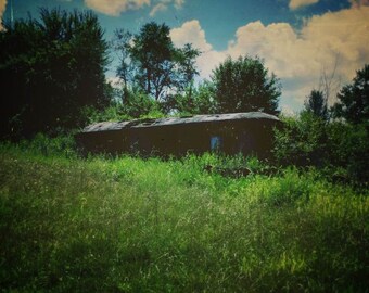Urbex Abandoned Railroad Car Buffham Road Seville, OH - Medina County Trains Hipstamatic