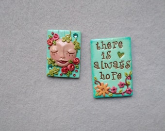 Tile/Mosaic Pieces for Art Projects, Wall Tiles, Inspiration Art Tiles - There Is Always Hope