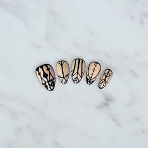 Cathedral Visitor | Gothic Alternative Witchy reusable press on nails | Fake False Nails | Glue On Nails | Square, Coffin, Almond, Stiletto