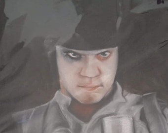 Alex DeLarge from Clockwork orange , a high quality pastel artwork.