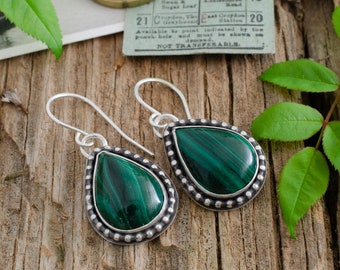 Malachite Earrings