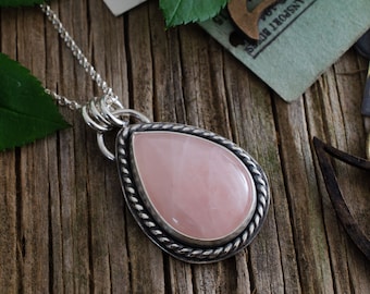 Rose Quartz Sterling Silver Pendant