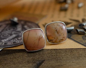 Rosy Cherry Creek Jasper Post Earrings