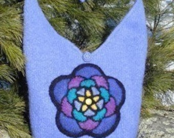 Felted Stained Glass Starflower Bag (knit)