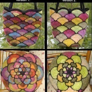 Felted Stained Glass Fan Bag Pattern  (knit)