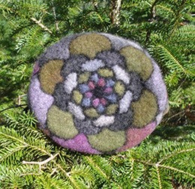 Felted Stained Glass Bag with Flap knit image 2