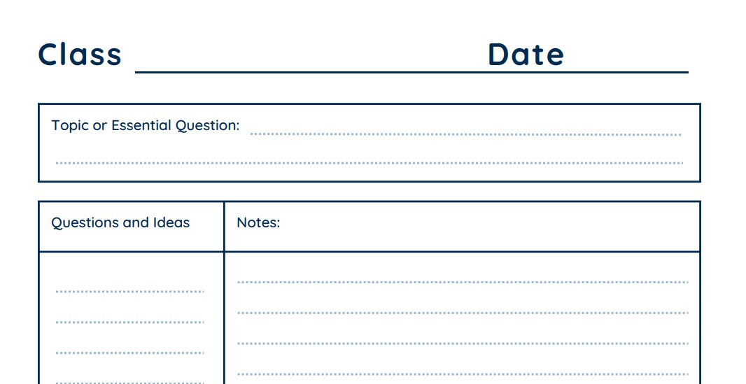 Digital Note Taking Template - Etsy