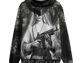 Demon killer-cotton-All-Over Print Unisex Pullover Hoodie With Zipper