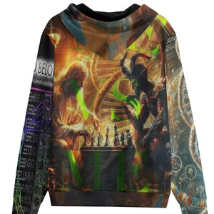 ME VS ME-Baumwolle All-Over Print Unisex Pullover Hoodie mit Reißverschluss