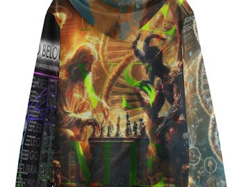 ME VS ME-cotton -All-Over Print Unisex Pullover Hoodie With Zipper