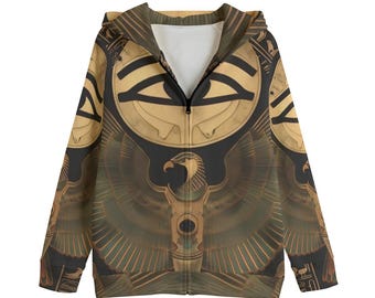 Egypt-cotton-All-Over Print Kid's Zip Up Hoodie | 310GSM Cotton