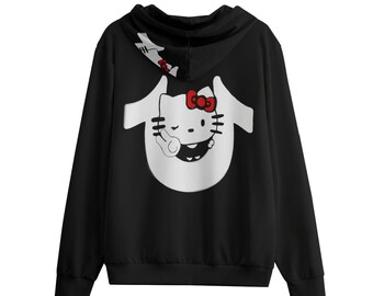 TRUKITTY - Moletom com Capuz Unissex Estampado com Fecho de Zíper | Algodão 310GSM