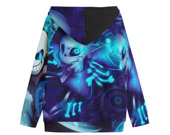 Under-tale-sans-cotton-kids zip up hoodie