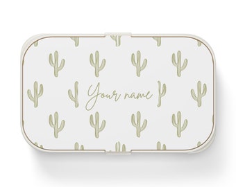 Lonchera Cactus Bento personalizable, Lonchera occidental, Lonchera retro, Western vintage, Vaquero occidental, Lonchera linda, caja bento personalizada