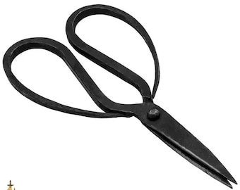pair of medieval hand-forged iron scissors