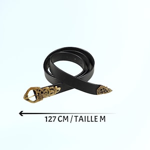 Ceinture viking cosplay motif a entrelacs en cuir noir image 2