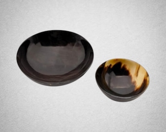 Duo de Bols en Corne Naturelle – Vaisselle Viking – Bol Médiéval