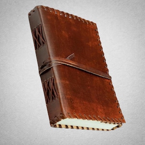Middeleeuws bruin leren notitieboek – Fantasy-dagboek – Viking-notitieboek – Grimoire