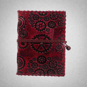 Carnet Steampunk en Cuir – Carnet Fantastique – Journal Cosplay