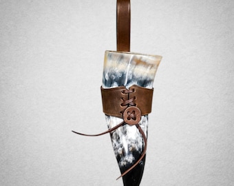 Corne de Viking Médiévale 250 ml avec Étui en Cuir Marron – Gobelet Viking  pour LARP, GN et Reconstitution