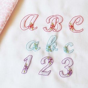 Hand Embroidered Alphabets Designs Instant Download image 3