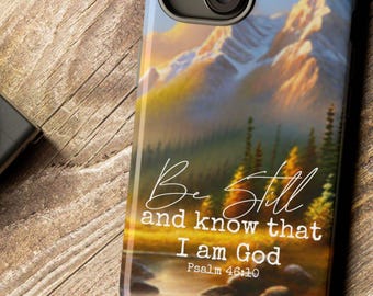 Psalm 46:10 Be Still and Know Mountain Eagle Phone Case, Scripture Phone Case, Scripture Gift Women, Bible Verse Phone Case, Faith Gift