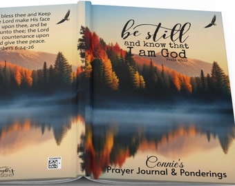 Personalized Prayer Journal, Psalm 46 Be Still and Know, Scripture Gift, Bible Study Journal, Devotional Journal, Christian Journal Diary