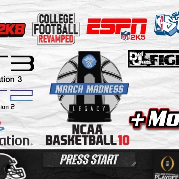 Modded Playstation 3 w/ College Football Revamped + March Madness Legacy V6 + More!! (READ BELOW)