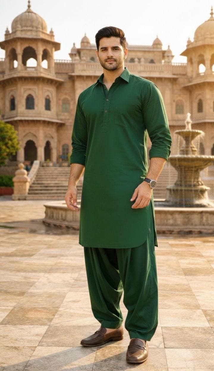 green dress man Premium Two-piece Green Suit, Men's Wedding Suit