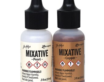 Ranger Tim Holtz Alcohol ink Metallic Mixatives Pearl and Copper