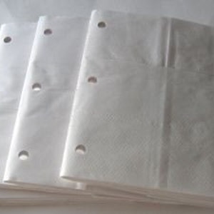 6X6 SEWN  paper bag scrapbook albums 20 WHITE books  3 holes