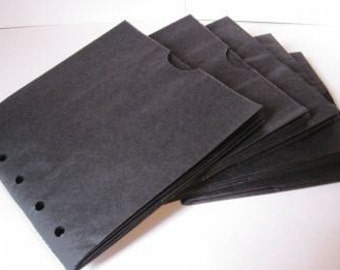 25 BLACK sewn paper bag scrapbook albums