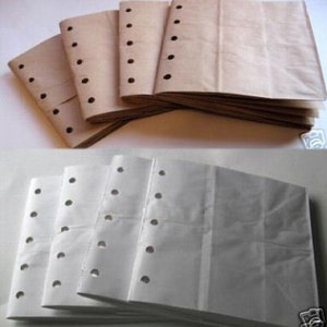 6X6 SEWN paper bag scrapbook albums- 4 Brown 4 white books