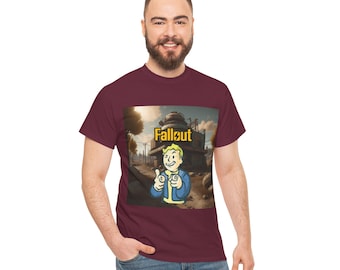 Wasteland Wanderer: Surviving the Fallout, unisex zwaar katoenen T-shirt