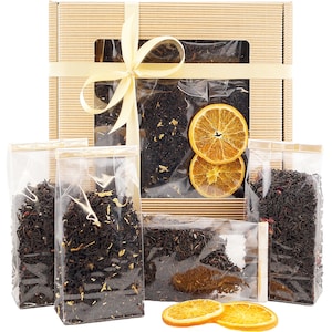 Tea Gift Set &quot;Premium Black Tea&quot; UniTea Land 200g (7.05oz), Tea Lover Pack, Loose Leaf Tea Box