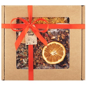 Tea Gift Set &quot;Premium Fruit Tea&quot; UniTea Land 200g (7.05oz), Tea Lover Pack, Loose Leaf Tea Box