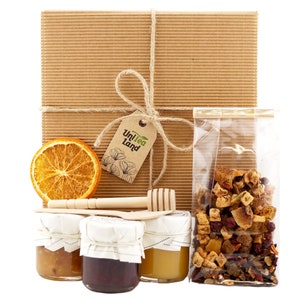 Geschenk-Set mit Tee und Süßigkeiten &quot;Tea Delights&quot; UNITEA LAND (Tee-Liebhaber-Packung, lose Blatt-Teebox)