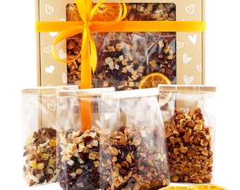 Tee-Geschenkset „Früchtetee „Love“ UniTea Land 200g (Teeliebhaber-Packung, Loseblatt-Teebox)