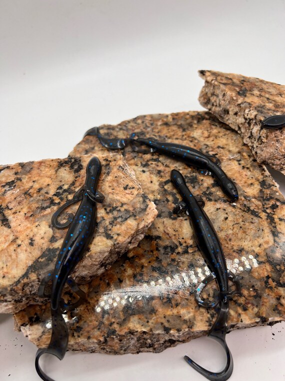 6 " Inch Lizard Black/blue Flake Soft Plastic Baits for Bass/walleye/northern Pike - Etsy 6 " Inch Lizard Black/blue Flake Soft Plastic Baits for Bass/walleye/northern Pike - Etsy